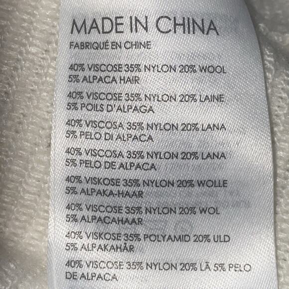 Club Monaco Striped Sweater Ivory Wide Sleeves Medium Wool/alpaca Blend - Picture 6 of 6